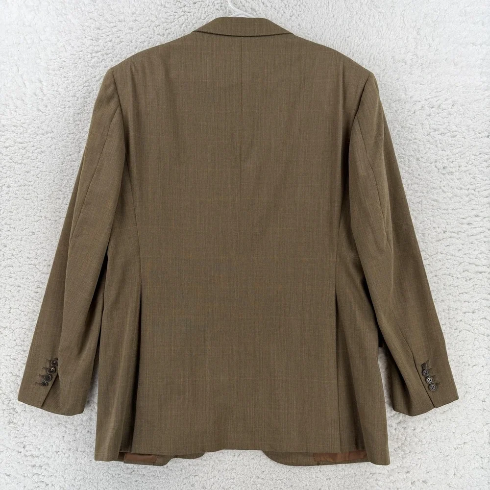 Brioni Mens 42R Brown Wool Plaid 2 Button 2 Piece Suit 34x30 Italy Augusto